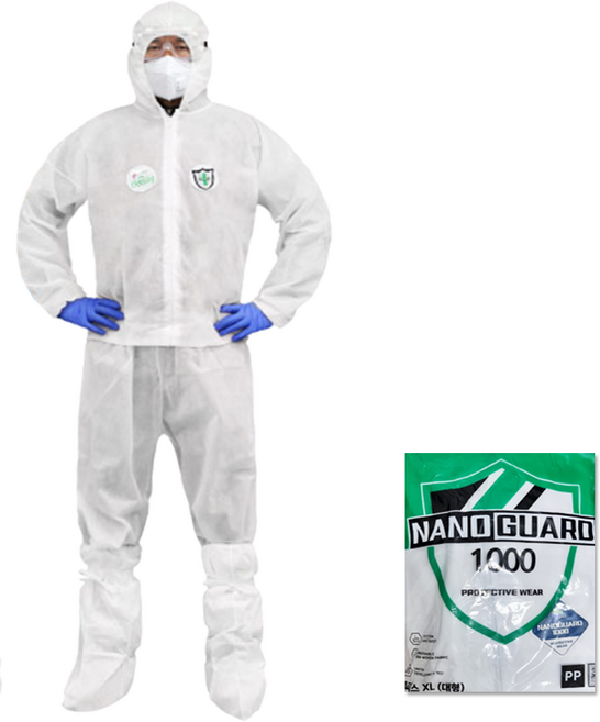 투피스작업복 일회용작업복 부직포 방진복 분진복 방역복 보호복 위생복 위생가운 분리형 흰색, PP투피스작업복-흰색-XL, 1개, 화이트