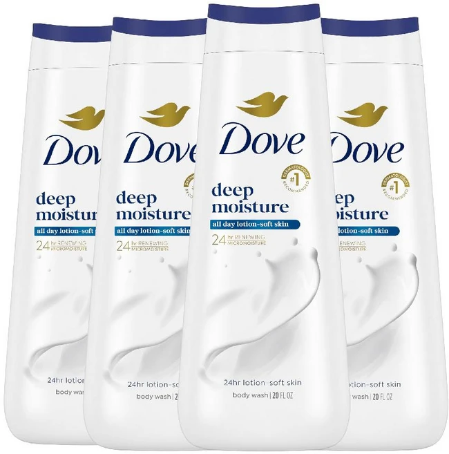 도브 딥 모이스처 바디워시 591ml x4팩 천연 영양성분 함유박테리아 제거 (원산지 미국) - 쿠팡