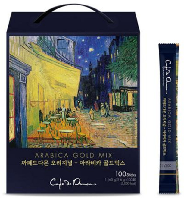 암웨이 까페드다몬 오리지널 아라비카 골드믹스 100포 자일로스설탕 믹스커피 커피믹스, 100, 11.6g, 11.6g