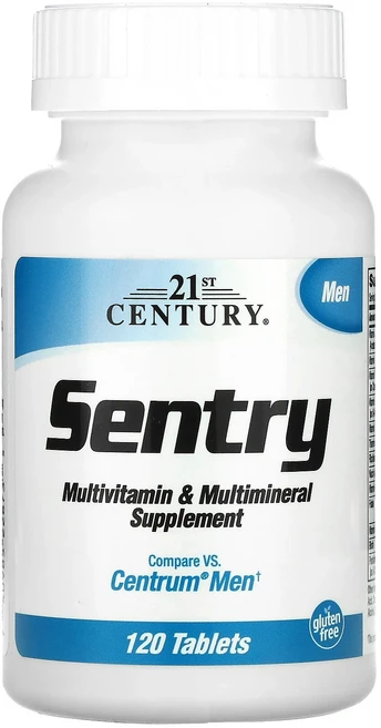 단백질 비타민 철분 마그내슘 칼슘 21st Century Sentry Men 종합비타민 및 종합 미네랄 보충제 120정 고루고루섭취해주세요, 21stCenturySentryMen종합비타민및종합미네, 1개 - 쿠팡
