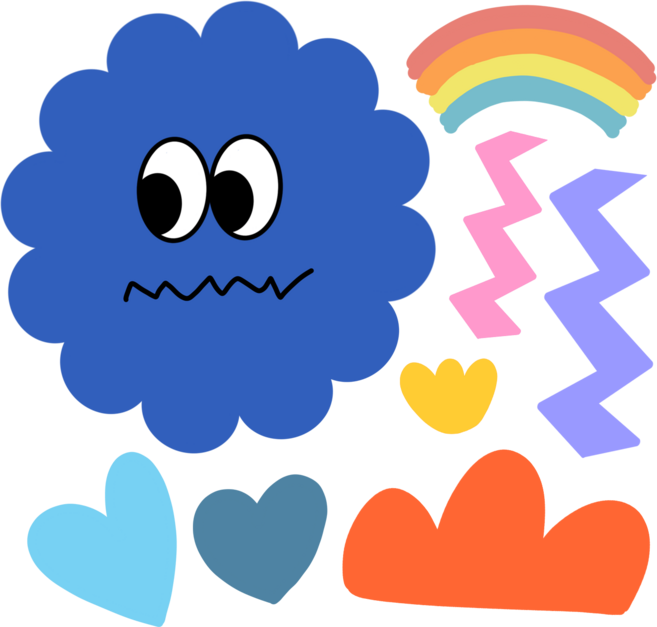 위드코코 DIY 캐리어 꾸미기 몬스터쿠키 빅사이즈 대형 방수 유리 벽 욕실 리무버블 무지개 하트 스티커, 블루쿠키, 1개