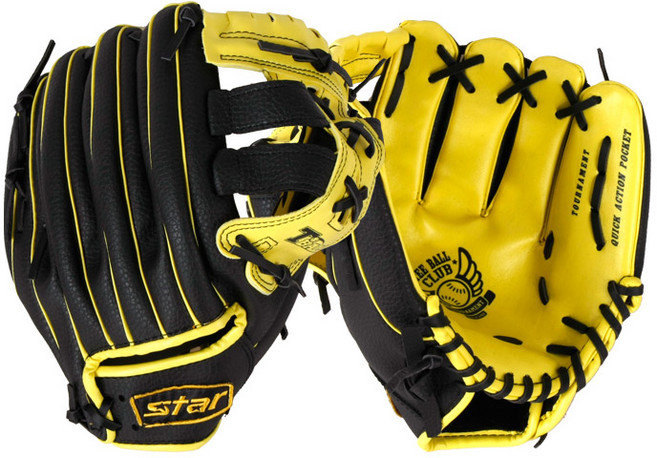 스타 티볼글러브 티볼전용글러브 초등티볼글러브 티볼 초등여중등까지 사용가능, Yellow, 1개