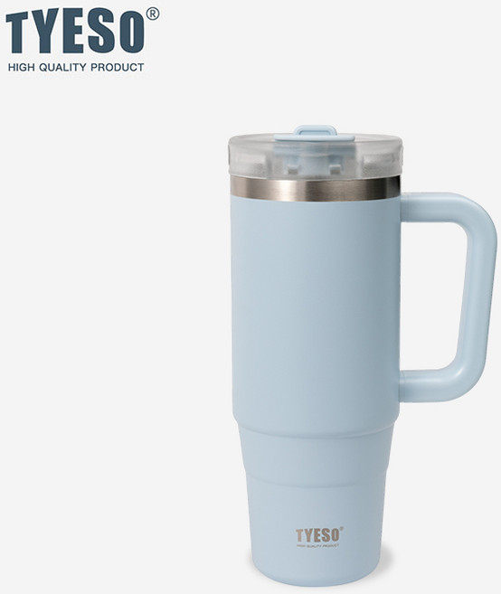 TYESO 附提把保溫杯, 淺藍色, 1個, 900ml
