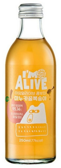 아임얼라이브 콤부차 마누카꿀복숭아 250ml 프레시코, 없음