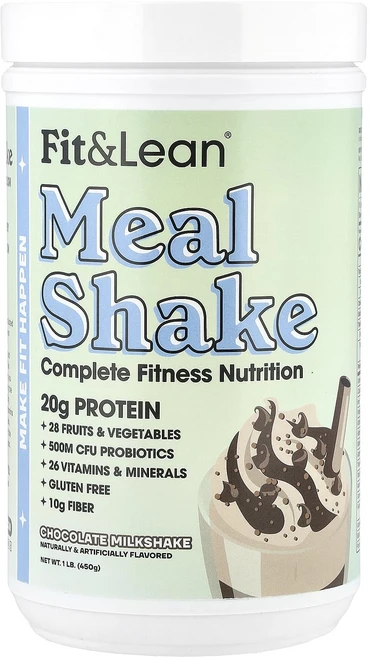 Fit & Lean 밀 셰이크 Complete 피트니스 Nutrition 초콜릿 밀크셰이크 450g(1lb), FitLean밀셰이크Complete피트니스Nutriti, 450g, 1개 - 쿠팡
