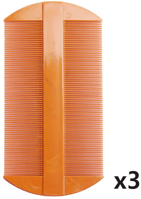 바이트 참빗, 3개, 브라운