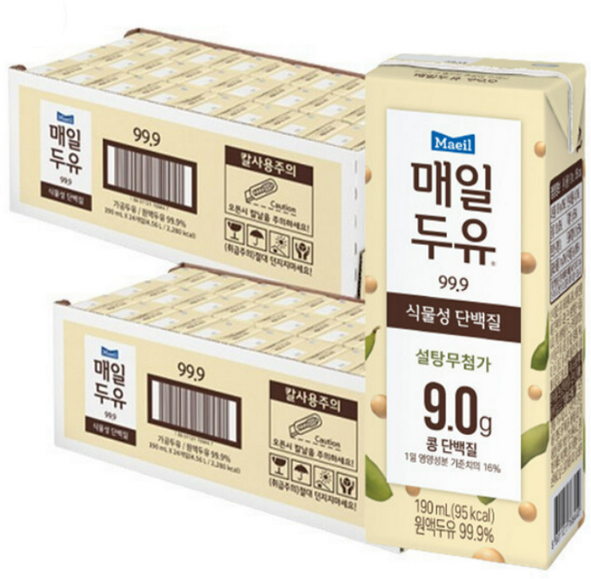 매일유업 매일두유 99.9, 190ml, 48세트
