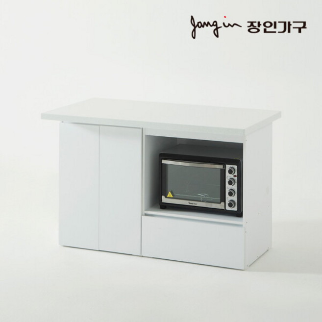 [장인가구] 제스트K 대리석 홈바 수납 아일랜드 식탁 1400 렌지대형, 색상:화이트