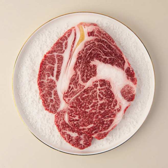 한우 1등급 꽃등심 구이용 (냉장), 5개, 300g