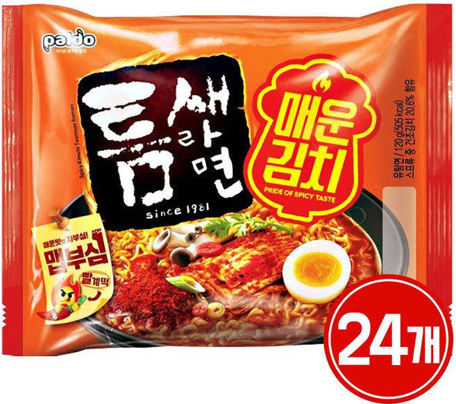 틈새라면 매운김치, 24개