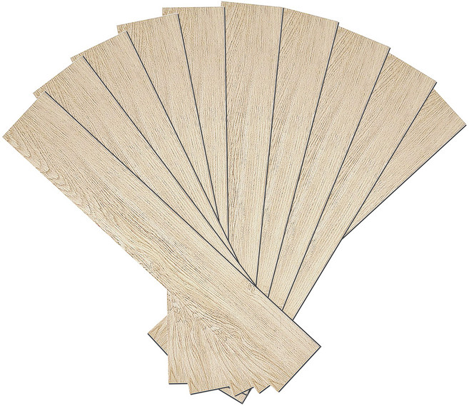 Fowod 접착식 직사각 장판 원목패턴 장판 두께 1.5mm, 18개, CFXDB02