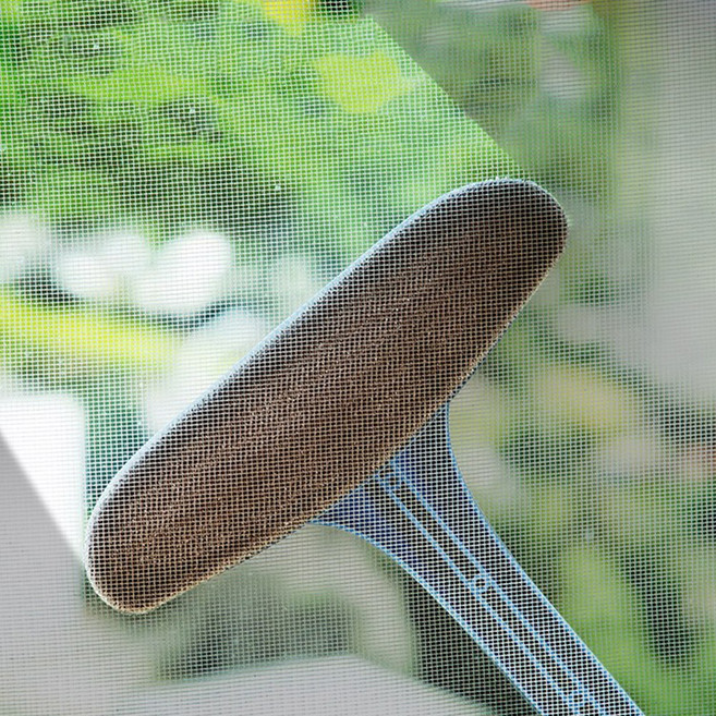 먼지흡착 방충망청소 양면 청소 클리너 - 먼지제거 유리창 샷시청소, 핑크, 1개