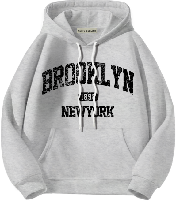 몰토벨리노 WD 크랙브루클린 오버핏 후드티