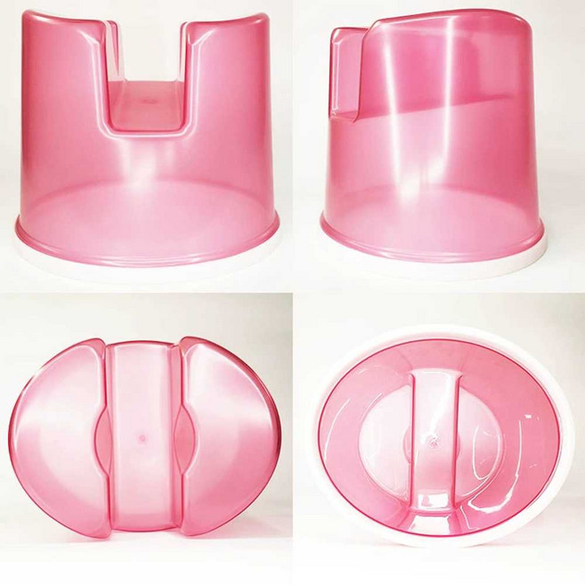 U자형 목욕 체어 투명 요양원 사우나 미끄럼 좌욕 개호용 노인 샤워의자 마사지 의자, 2. ABS 벚꽃 핑크