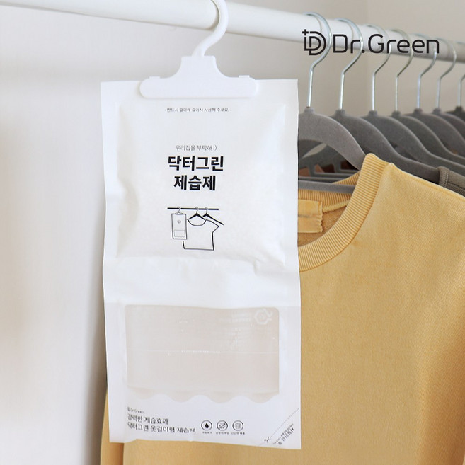 닥터그린 옷장용 옷걸이형 제습제 습기제거제 120g, 30개