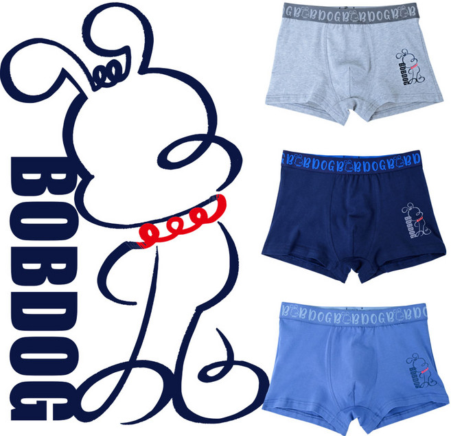 리틀밥독 0225 주니어 코튼 사각 드로즈 팬티 3종세트