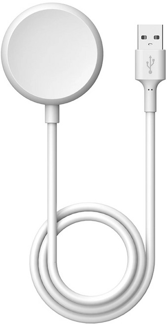 갤럭시워치 3/4/5/6/7 울트라 호환 무선 충전기, 화이트, 1개