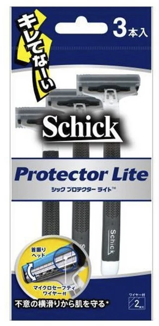 쉬크 프로텍터 라이트 일회용면도기, 3개입, 1개 - 쿠팡