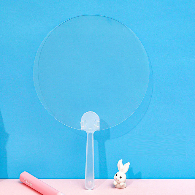 Smart 부채꾸미기 PVC 투명 부채, 100개, 단색