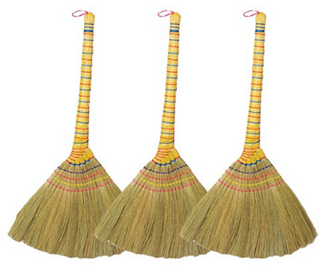 삼정크린마스터 고급 갈대비 빗자루, 3개