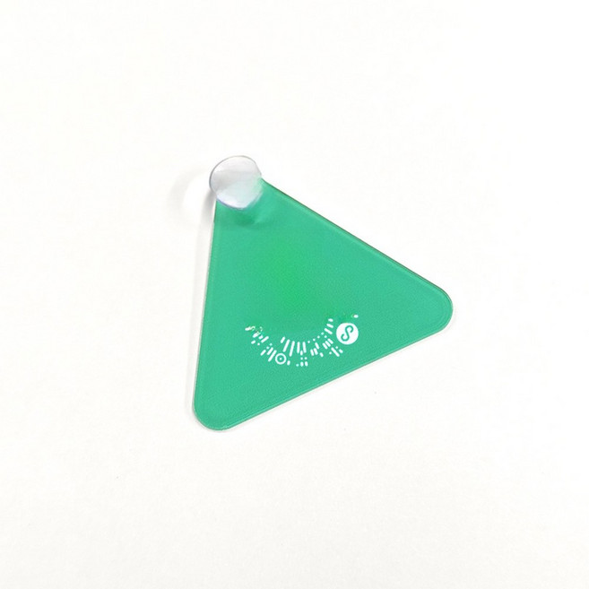 QR코드 주차 번호판 아크릴 플라스틱 간단한 삼각형 앞 유리 이동 차량 플레이크, 23 흰색 단어 라이트 그린 (코드 스캔, 상품 바인딩, 1개