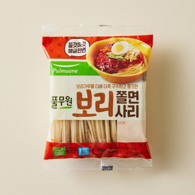 풀무원식품 보리쫄면사리 150g, 5개