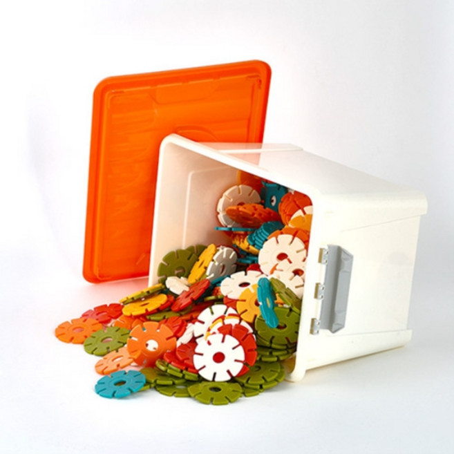 블럭놀이 크리에듀소프트 눈꽃블록352pcs 유치원 어린이집 교구, 1개