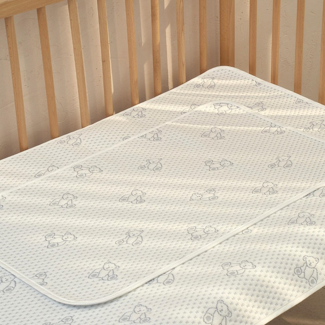 [냉감 아기 방수요 소형 증정 이벤트] 리에또 부드러운 밤부 논슬립 방수패드, 쿨베어, 1개