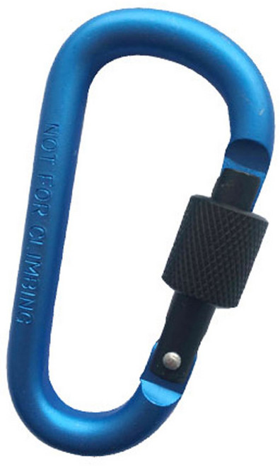 안전닷컴 캠핑 등산 고강도 잠금형 D형 카라비너 1개, 블루