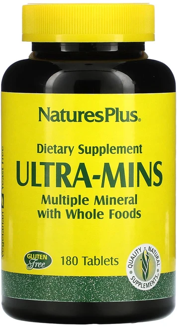 네이처스플러스 울트라 민스 식품 함유 멀티플 미네랄 180정, 1개 - 쿠팡