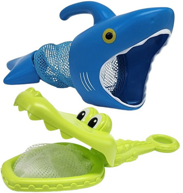 MDC 악어&상어 뜰채 물놀이 목욕놀이 장난감, 1개, 상어
