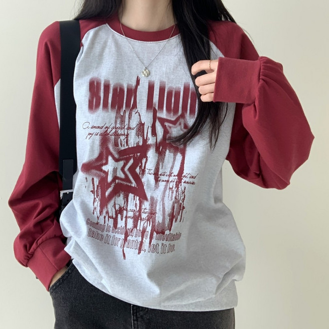 제이블롭 싱글스타나그랑 맨투맨 오버핏 캐주얼 y2k 국내제작