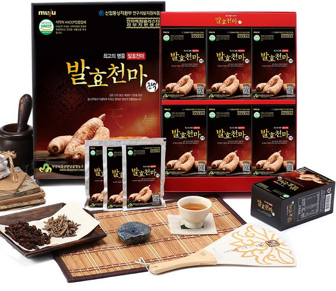 무주천마니 유기농 천마 발효 천마 원액 즙 진액 농축액 수험생 고시생 학생 부모님 친지 지인 은사 거래처 명절 설 추석 선물 추천, 1개, 240ml