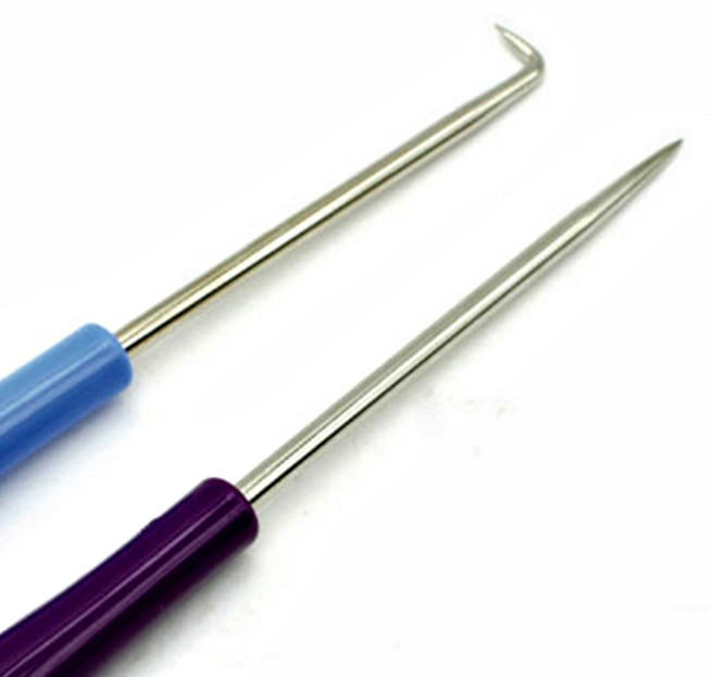 송곳 구부러진 펀칭기 가죽 공예 펀처 학교 만들기용 2P세트