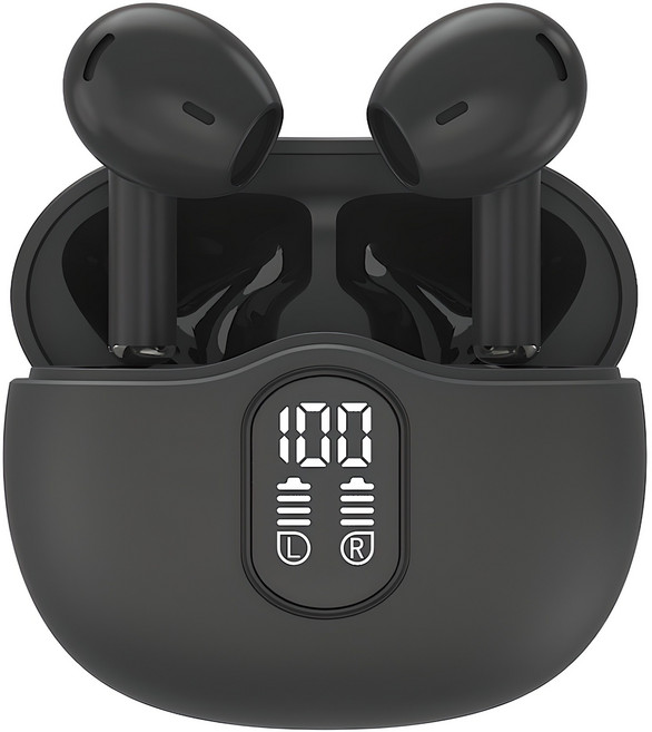 블라우풍트 Ai ENC 노이즈캔슬링 LED 블루투스 5.4 오픈형 이어폰 BLP-BE363K 블랙 30시간 액티브노이즈캔슬링(ANC) 방수가능