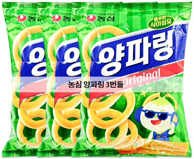농심 양파링 50g, 3개