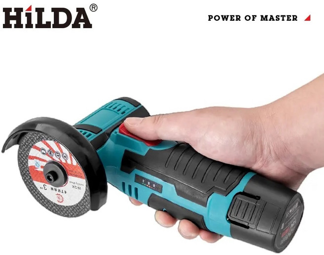 고성능 소형 공구 HILDA 미니 앵글 연마기 충전식 연삭기 다이아몬드 절단용 무선 전동 12V 01. ZYOZ008, 1세트