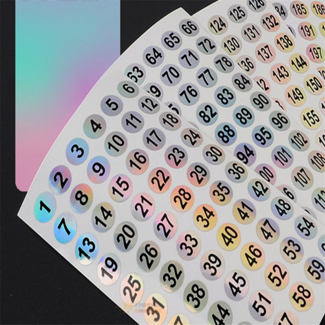 추천마켓1000 무지개 숫자 스티커 1P 숫자스티커1-200, 121-180