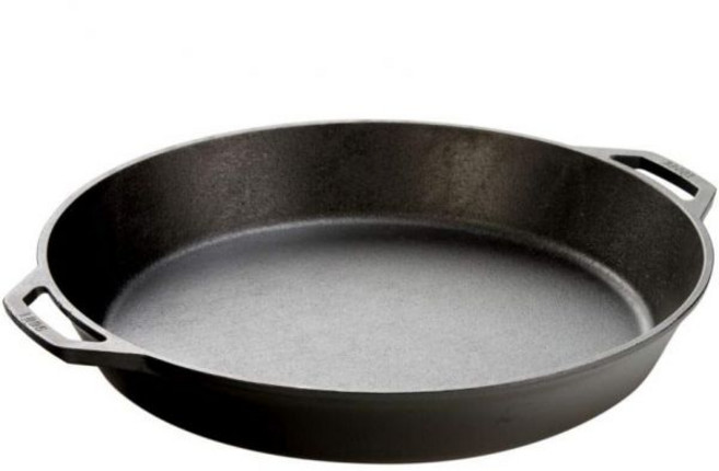 Lodge루프 손잡이 2개가 있는 로지 양념 주철 프라이팬 17인치 인체공학, 1개, 단일사이즈