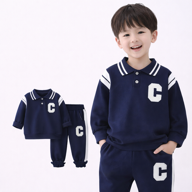 유아 카라 맨투맨 상하세트 키즈 트레이닝복 간절기세트