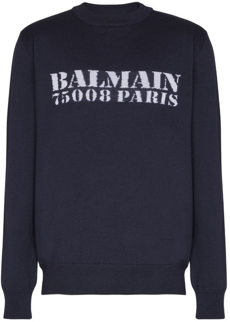 발망 로고 인타르시아 니트 스웨터