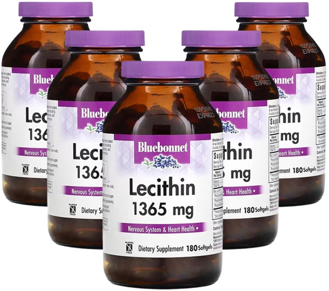 블루보넷 뉴트리션 레시틴 1 365mg 소프트젤 180정, 5개 - 쿠팡