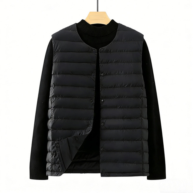 아빠 엄마 선물 경량 보온 베스트 [40-60대 부모님용 가벼운 슬림핏 방풍] 따뜻한 방한 오버핏 유니섹스 등산 낚시 캠핑 데일리 조끼