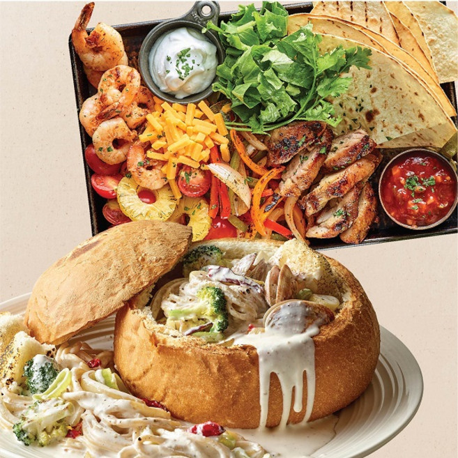 애슐리 봉골레 크림 빠네+올라 파히타 (총 4인분) 크리스마스 홈파티 밀키트 (364273), 1세트