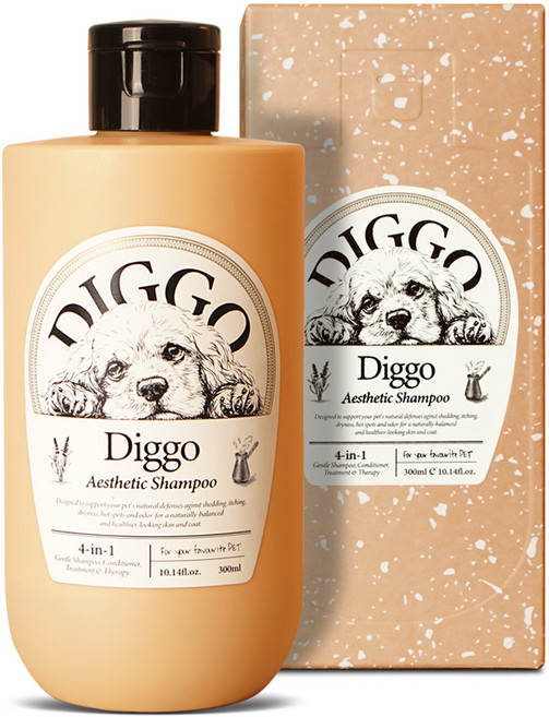 DIGGO 펫 에스테틱 강아지 샴푸, 300ml, 1개