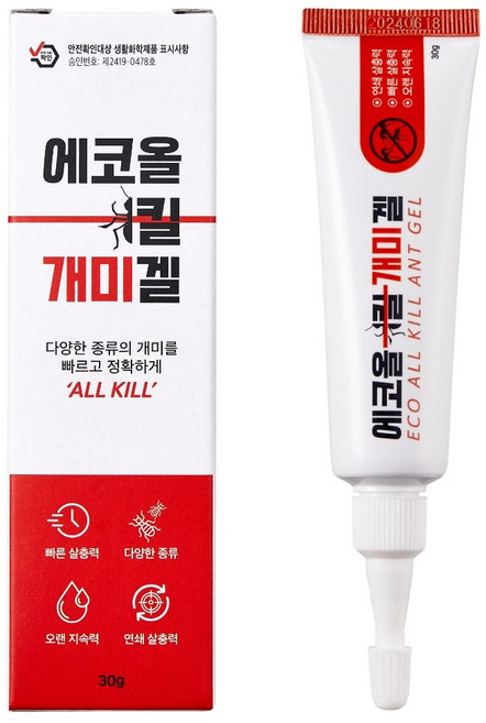 벌레잡는총각들 개미약 에코올킬겔 30g + 먹이캡 20p, 1개