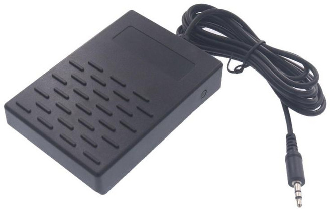 GHSHOP 피아노 서스테인 페달 순간 풋스위치 3.5mm 플러그 드럼용 피아노 키보드 페달, 9.5cmx6.3cm, 검은색, PP, 1개