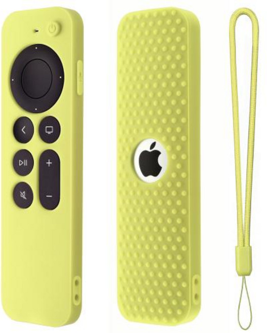 Apple Siri Remote 용 원격 커버 Apple TV 4K 2 세대 원격 충격 방지 슬리브 용 3 세대 실리콘 보호 원격 케이스, 5)Glow green