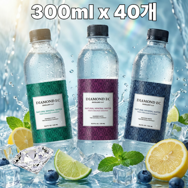 휘오 EC 다이아몬드생수 안심박스, 300ml, 40개