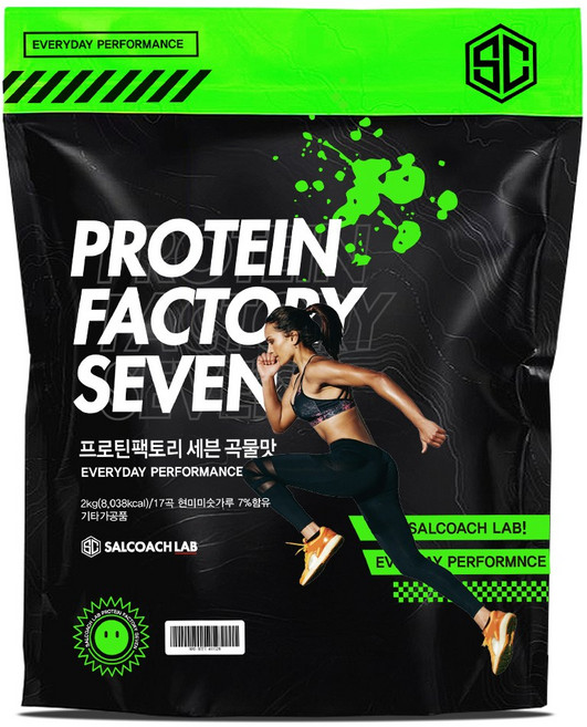 살코치 프로틴팩토리 세븐 헬스 단백질 보충제 곡물맛, 1개, 2kg